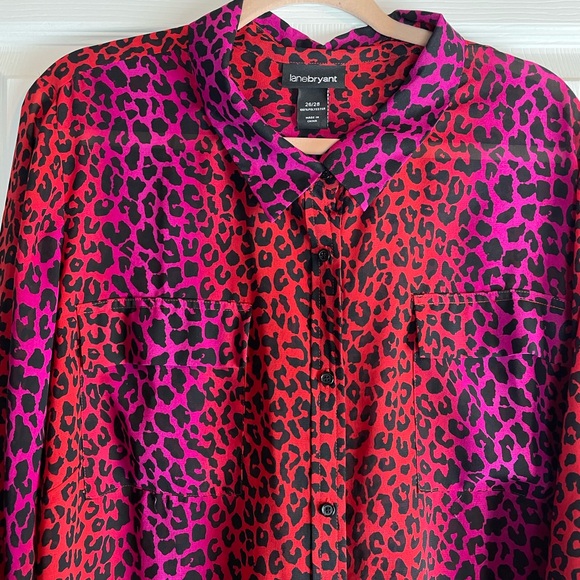 LANE BRYANT SEMI SHEER LONG SLEEVE BLOUSE - Picture 8 of 8